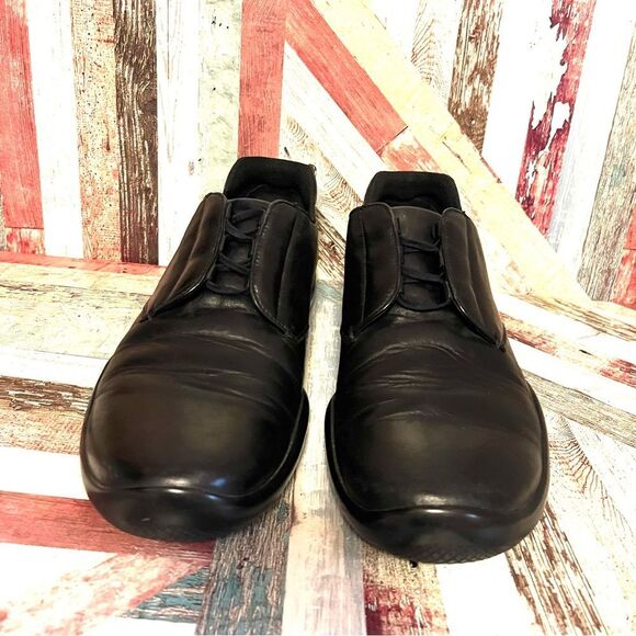 Prada Men’s Black Leather Lace Up Loafer Shoes EUC Made in Italy Y2K SZE 11.5 - Picture 5 of 16